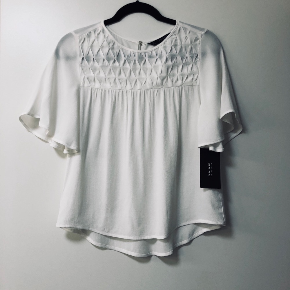 Zara White Blouse